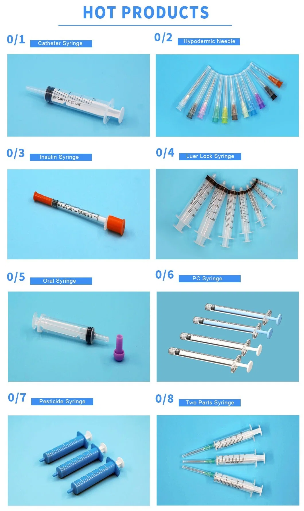 Disposable Syringe Luer Lock/Slip Lock with Ce and ISO