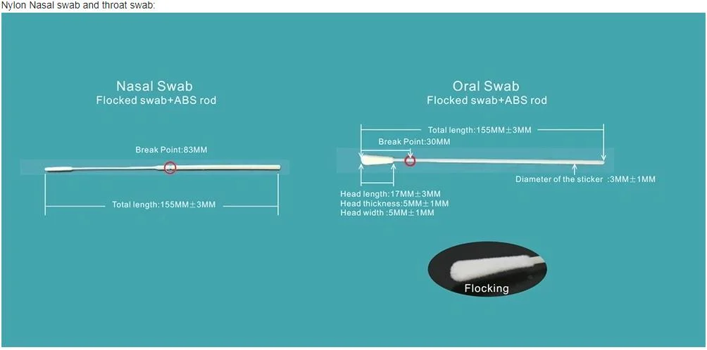 Medical Disposable Vtm Sampling Tube with Swab Viral Transport