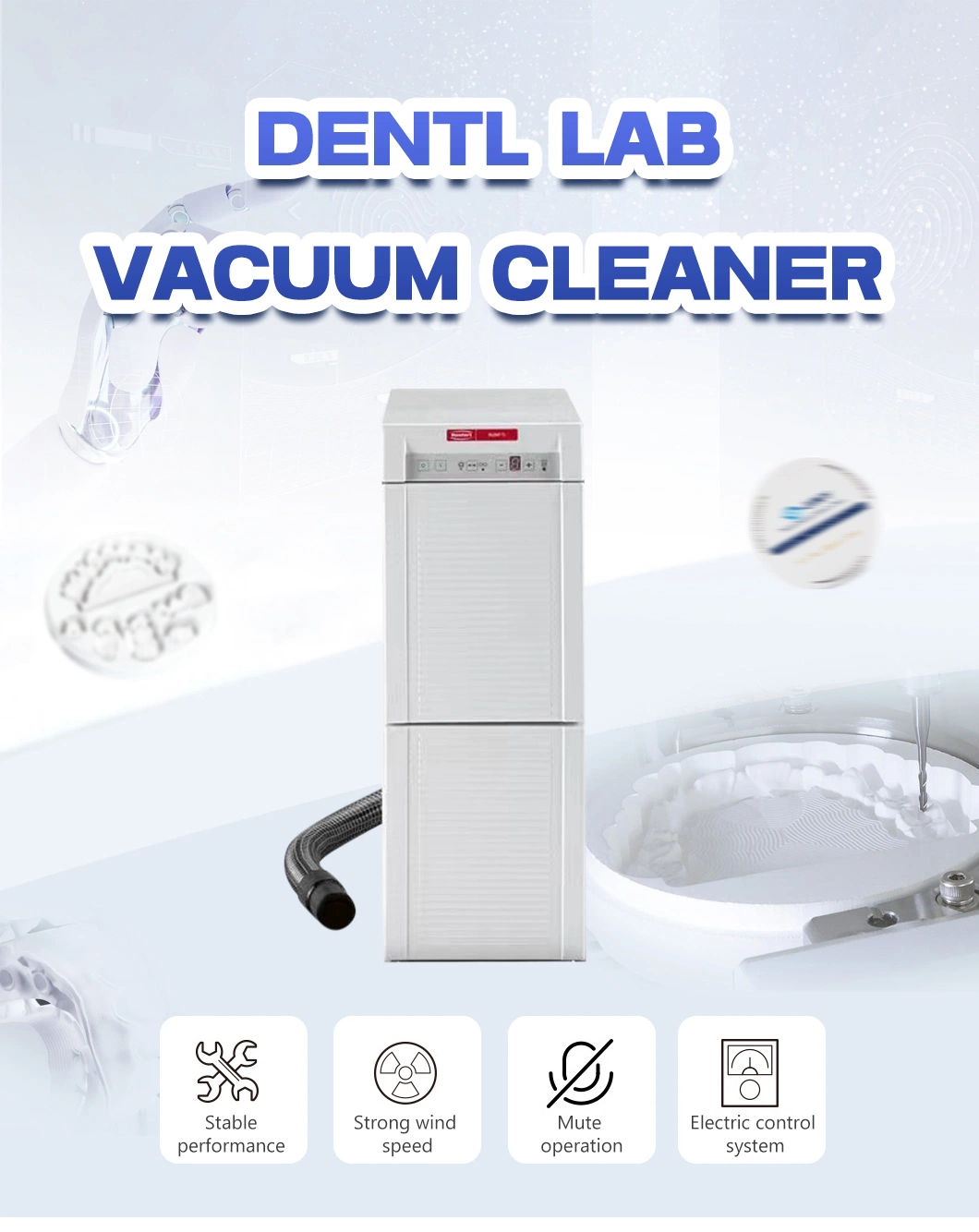 Vacuum Dust Cleaner Dental Lab Dust Collector Dental Vacuum Dust Cleaner