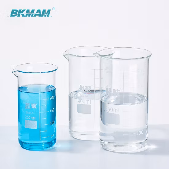High Quality Clear Glass Beaker 50ml to 1000ml for Science and School Use
